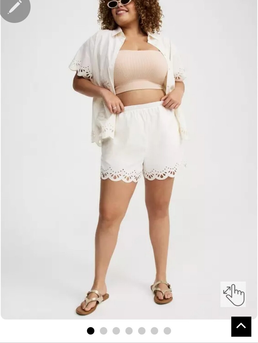 Nwt Torrid 1x Embroidered Beach Cotton Short